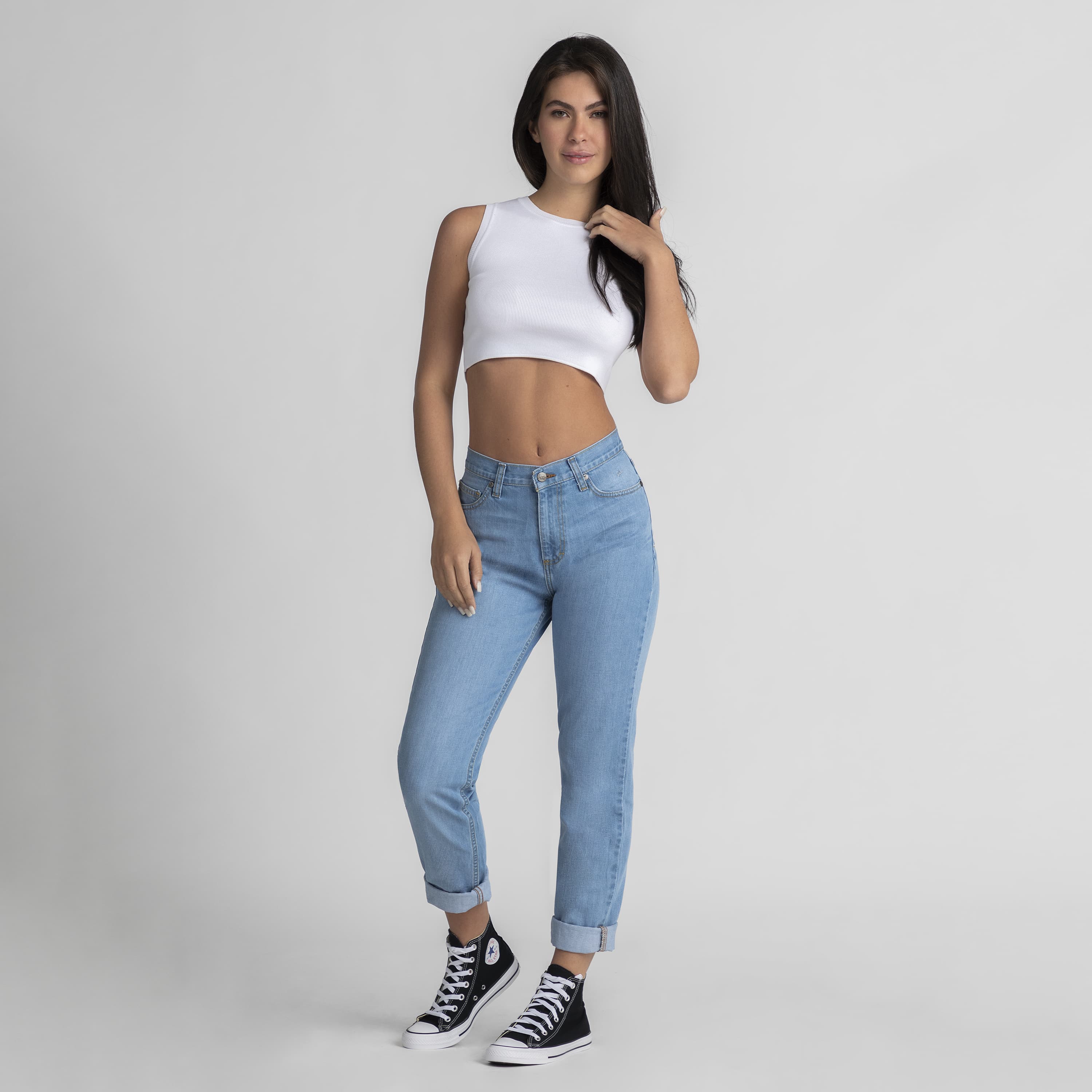 Slim Fit Plus Size Pantalón Mujer Leejeans