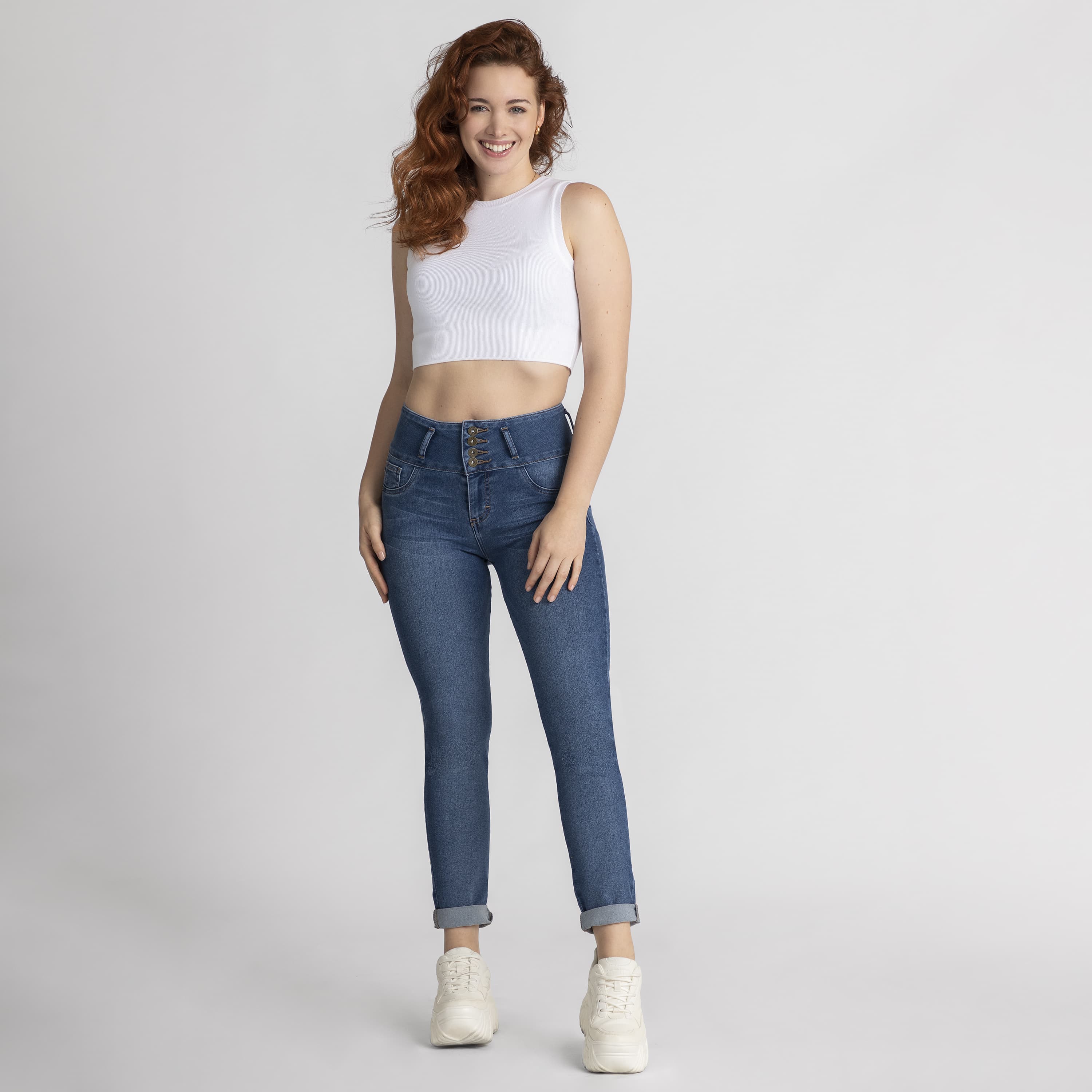 Skinny Petrina Alta Shape Up Pantalón Mujer Leejeans