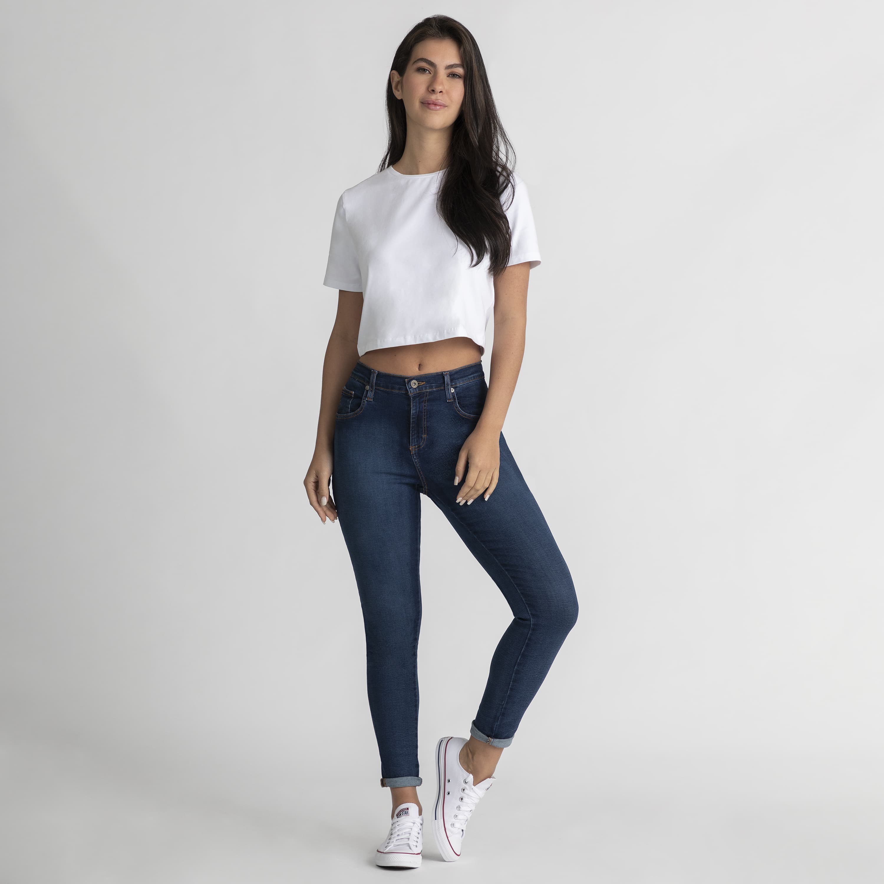 Skinny Cintura Alta Pantalón Mujer Leejeans
