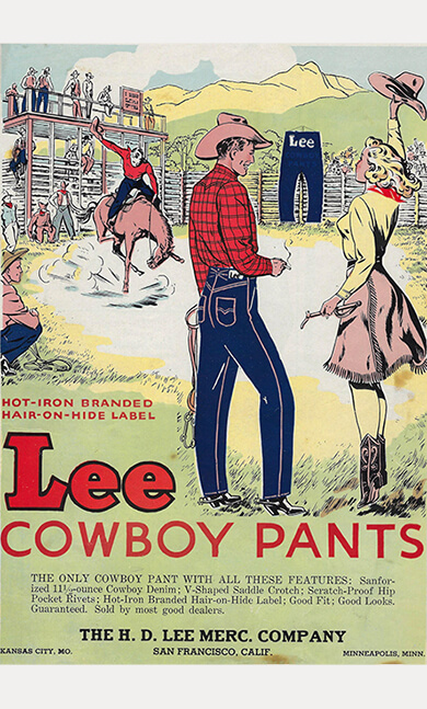 Presentación de los primeros pantalones de vaquero Lee